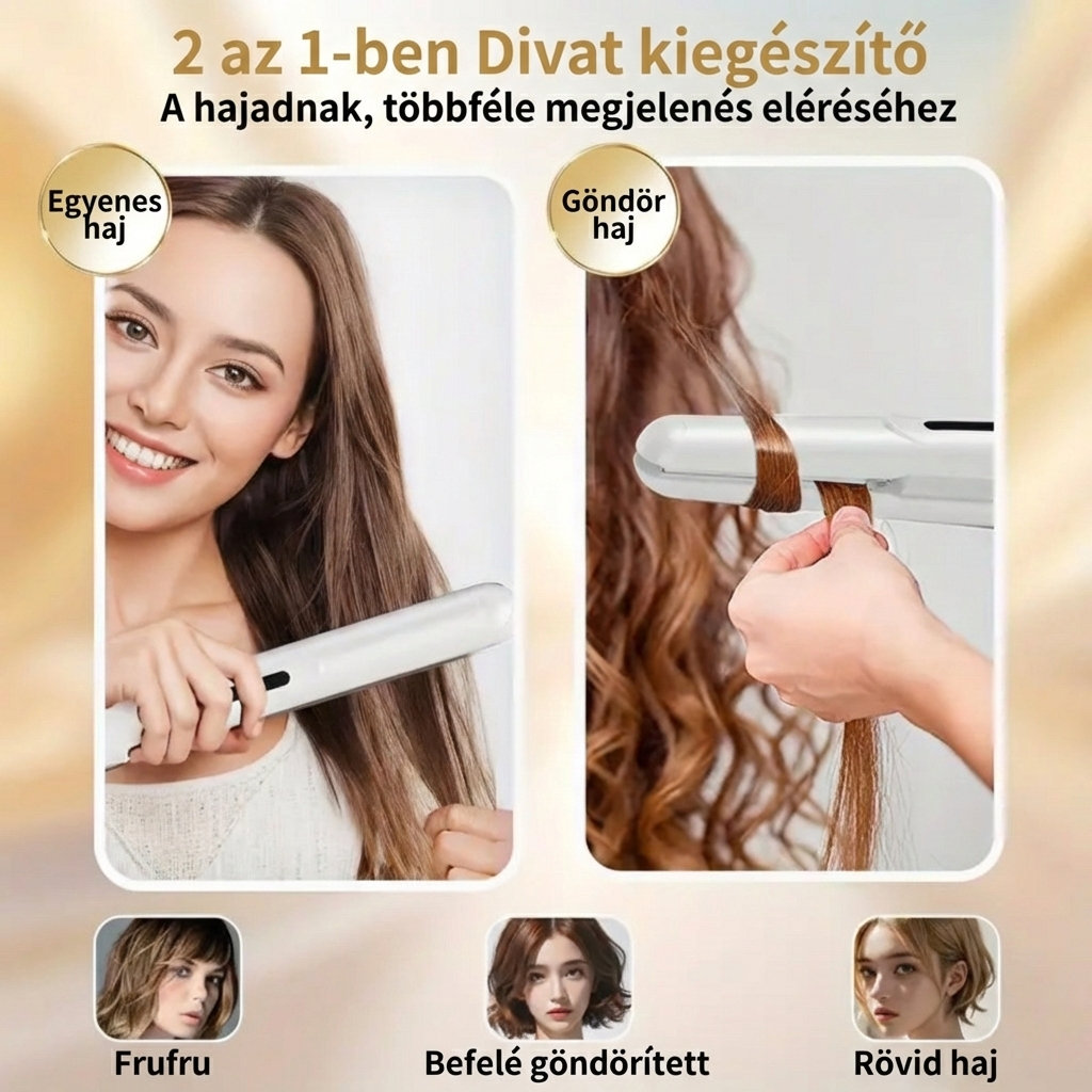 NIORA hordozható kerámia hajvasaló